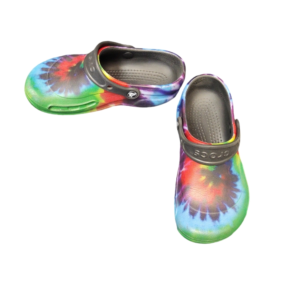 5/$15 Crocs Tie-Dye Comfort Clog - Women's Rainbow Slip-On